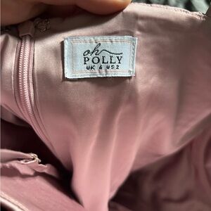 Oh Polly Blush Satin Dress